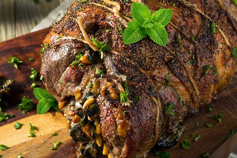 Slow-cooked Goat Joint with Mint & Cumin